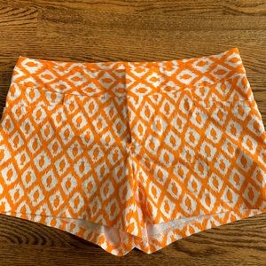 Lilly Pulitzer orange/white shorts with fish